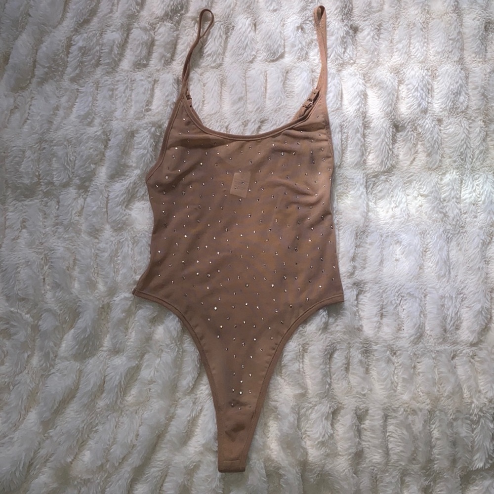 Sheer Nude Sequin Bodysuit